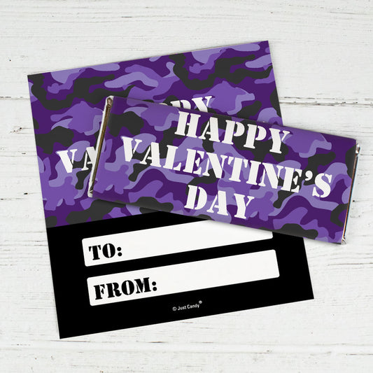 Fill in the Blank Valentine's Day Camo Chocolate Bar Wrappers