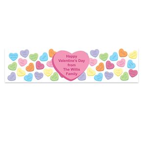 Valentine's Day Candy Hearts 5 Ft. Banner