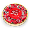 Personalized Valentine's Day Script Large Plastic Tin with Hershey's Mix