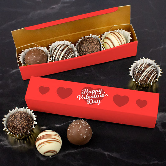 Valentine's Day 4pc Truffle Favor - Script Heart