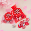 Personalized Valentine's Day Script Heart Hershey's Kisses in Organza Bags with Gift Tag