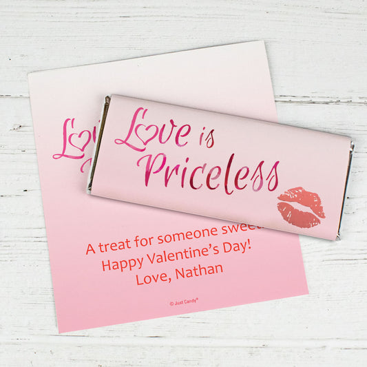 Personalized Valentine's Day Love is Priceless Chocolate Bar Wrapper s