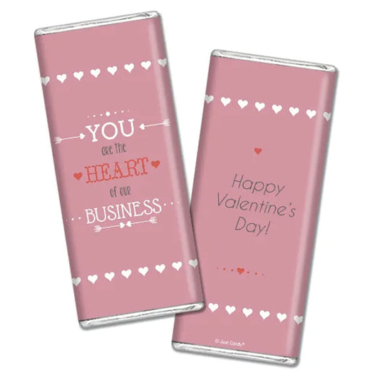 Personalized Valentine's Day Heart of Our Business Hershey's Hershey's Milk Chocolate Bar & Wrapper