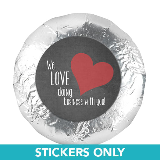 Personalized Valentine's Day Business Love 1.25" Stickers (48 Stickers)