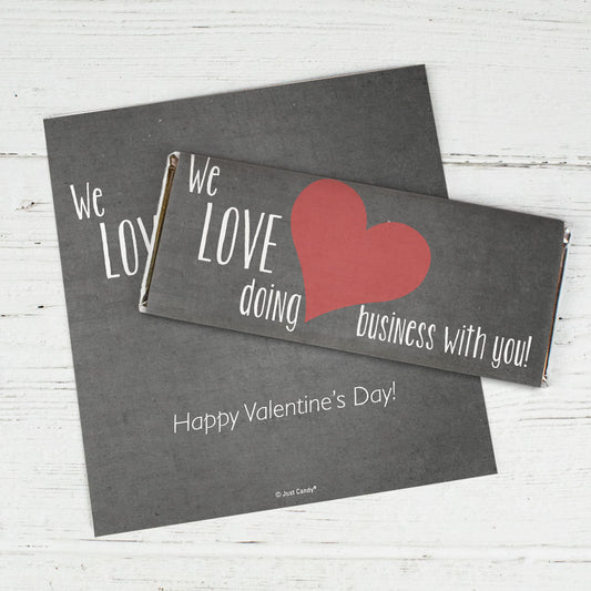 Personalized Valentine's Day Business Love Hershey's Chocolate Bar Wrappers Only