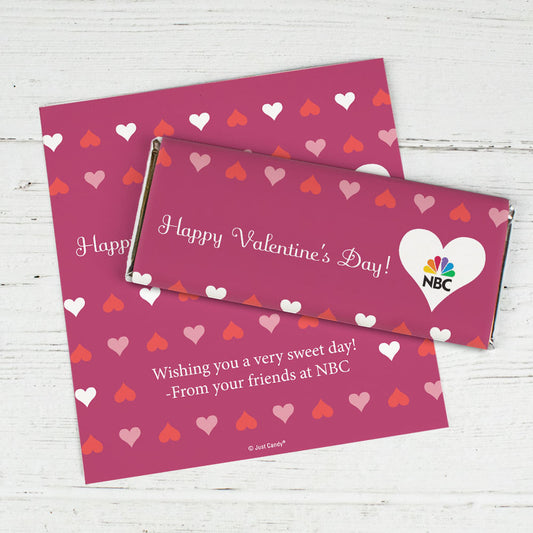 Personalized Valentine's Day Add Your Logo Hearts Hershey's Chocolate Bar Wrappers Only