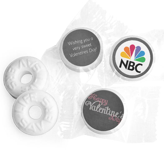 Personalized Valentine's Day Add Your Logo Charcoal Life Savers Mints