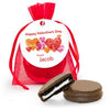 Personalized Valentine's Day Conversation Hearts Chocolate Covered Oreo Cookie in Organza Bags