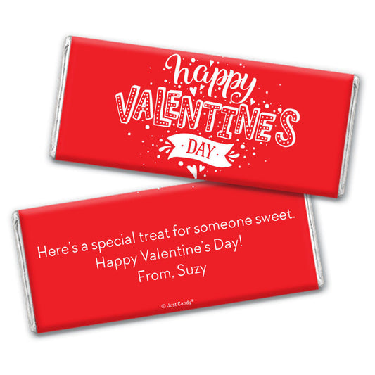 Personalized Valentine's Day Hearts and Hugs Hershey's Hershey's Milk Chocolate Bar & Wrapper