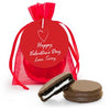 Personalized Valentine's Day Happy Heart Chocolate Covered Oreo Cookie in Organza Bags