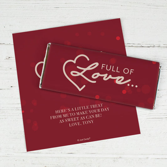 Personalized Valentine's Day Love is in the Air Chocolate Bar Wrappers Only