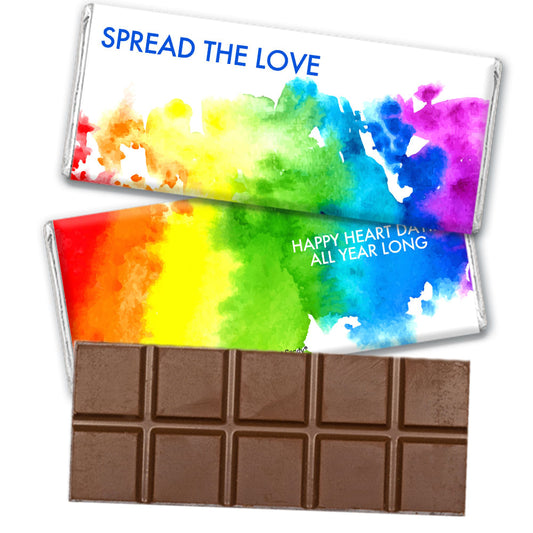 Personalized Valentine's Day Spread Love Belgian Chocolate Bar & Wrapper