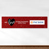 Personalized Valentine's Day Corporate Dazzle Add Your Logo 5 Ft. Banner