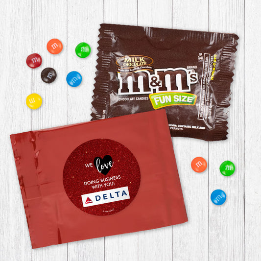 Personalized Valentine's Day We Love Doing Business With You! Greetings Milk Chocolate M&Ms