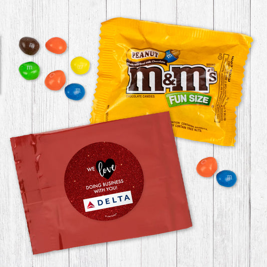 Personalized Valentine's Day We Love Doing Business With You! Greetings Peanut M&Ms