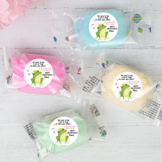 Personalized Valentine's Day Cotton Candy (Pack of 10) Favor - Frog Prince