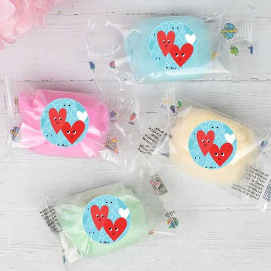 Valentine's Day Cotton Candy (Pack of 10) Favor - Heart Buddies