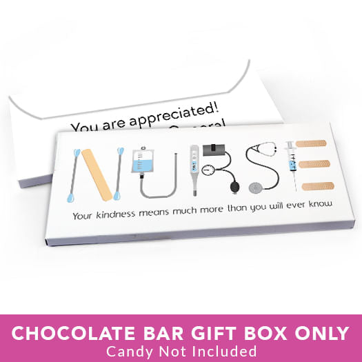 Deluxe Personalized Nurse Appreciation First Aid Candy Bar Favor Box