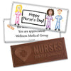 Nurse Appreciation Personalized Embossed Nurse Chocolate Bar Multicultural Scrubs