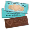 Nurse Appreciation Personalized Embossed Nurse Chocolate Bar Bandage Heart