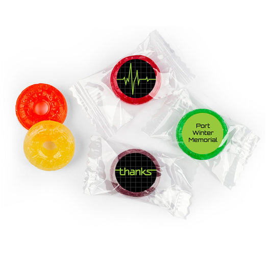 Nurse Appreciation Personalized Life Savers 5 Flavor Hard Candy Heartbeat of Thanks