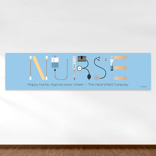 Personalized Nurse Appreciation First Aid 5 Ft. Banner