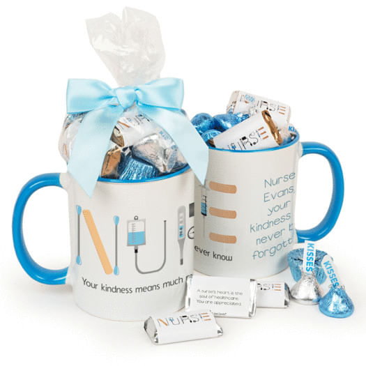 Personalized Nurse Appreciation First Aid 11oz Mug with Hershey's Mix