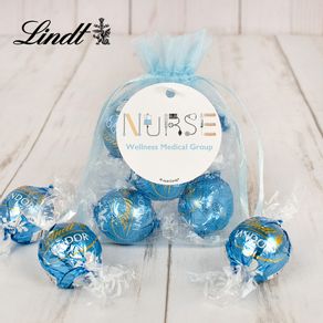 Personalized Nurse Appreciation Lindt Truffle Organza Bag- First Aid