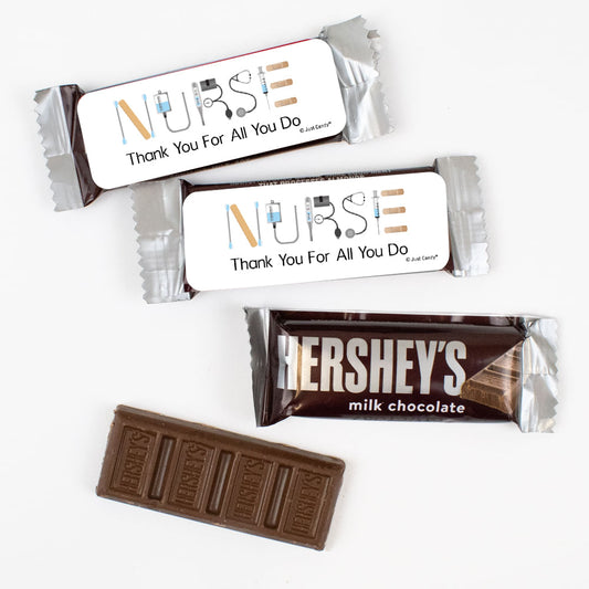 Nurse Thanks For All You Do! Hershey's Snack Size Milk Chocolate Bars - Pack of 44