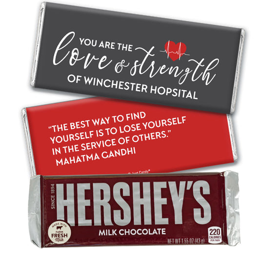 Personalized Nurse Appreciation Heart Beat Hershey's Milk Chocolate Bar