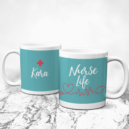 Personalized Nurse Appreciation Week Nurse Life 11oz Mug Empty