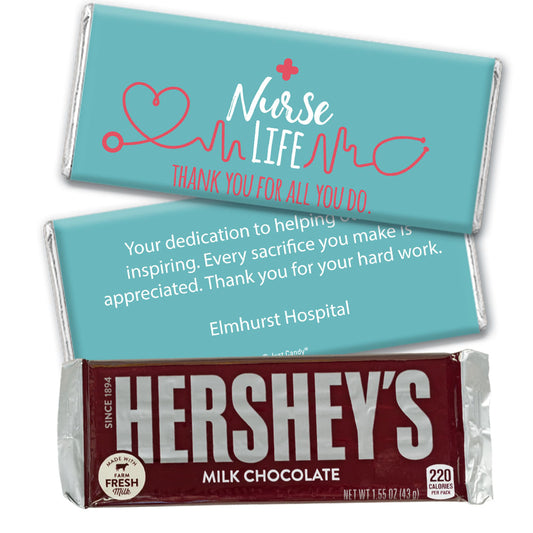 Personalized Nurse Appreciation Nurse Life Hershey's Milk Chocolate Bar