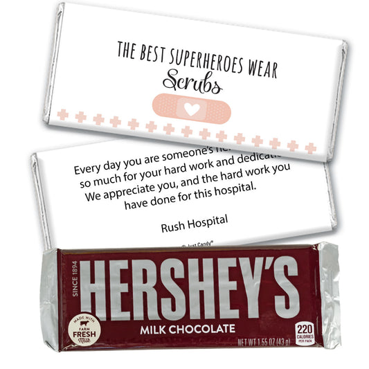 Personalized Nurse Appreciation Superheroes Hershey's Milk Chocolate Bar