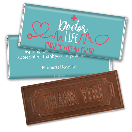 Personalized Doctor Appreciation Embossed Chocolate Bar