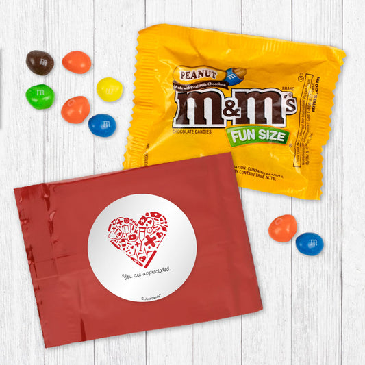 Personalized First Aid Heart Peanut M&ms