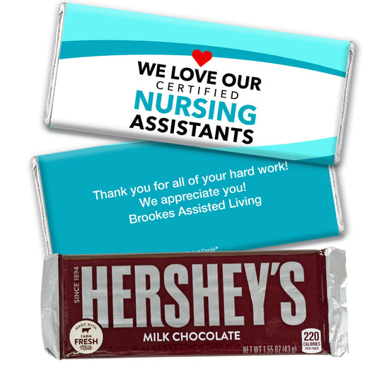 Nurse Appreciation Personalized Hershey's Milk Chocolate Bar Certified Nurse Assistant