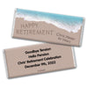 Retirement Personalized Chocolate Bar Wrappers Message in Sand by Sea