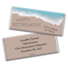 Retirement Personalized Chocolate Bar Wrappers Message in Sand by Sea