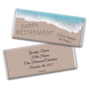 Retirement Personalized Chocolate Bar Wrappers Message in Sand by Sea