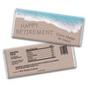 Retirement Personalized Chocolate Bar Wrappers Message in Sand by Sea