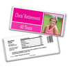 Retirement Personalized Chocolate Bar Wrappers Photo Colorblock