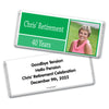 Retirement Personalized Chocolate Bar Wrappers Photo Colorblock