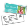 Retirement Personalized Chocolate Bar Wrappers Photo Colorblock