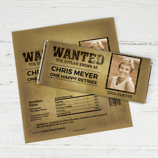 Personalized Retirement Chocolate Bar Wrappers