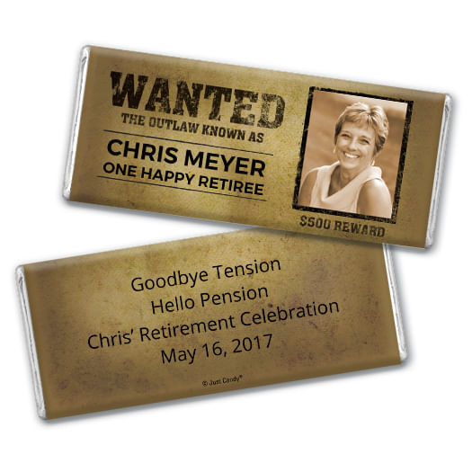 Personalized Retirement Hershey's Hershey's Milk Chocolate Bar & Wrapper