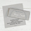 Retirement Personalized Chocolate Bar Wrappers Dotted Sunburst