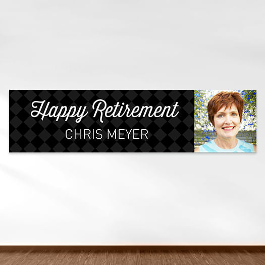 Personalized Photo Retirement 5 Ft. Banner