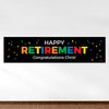 Personalized Confetti Retirement 5 Ft. Banner