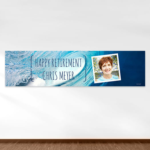 Personalized Ocean Wave Retirement 5 Ft. Banner