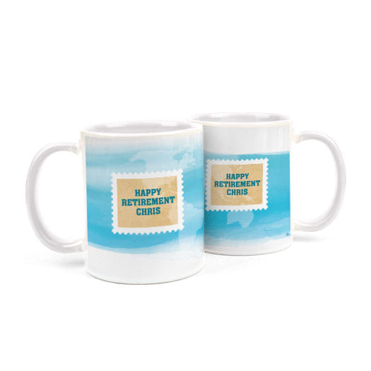 Personalized Retirement Stamps 11oz Mug